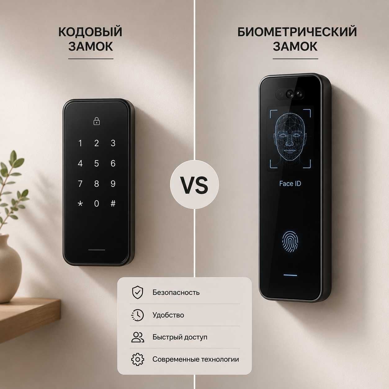 Биометрический или кодовый замок: что выбрать?